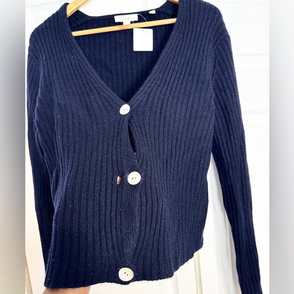 Vince Ribbed 100% Cashmere Cardigan - Picture 4 of 6